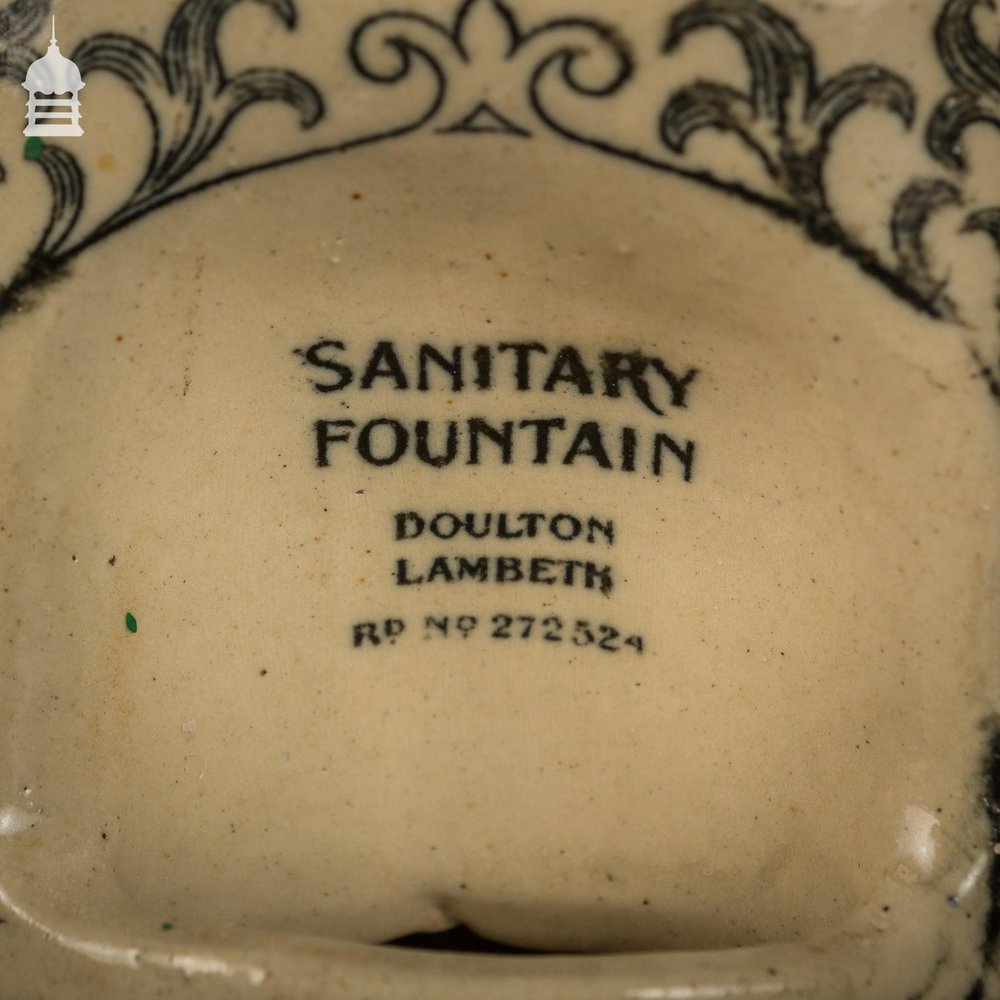 NR44621: Rare Doulton Lambeth Sanitary Fountain Chicken Feeder