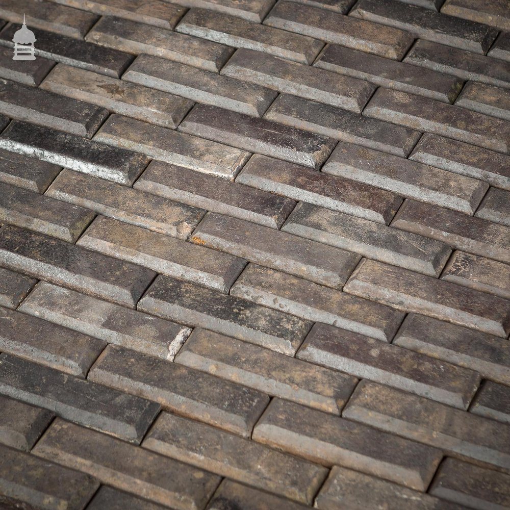 Batch of 580 Narrow Victorian Staffordshire Blue Clinker Pavers - 4 ½ Square Metres