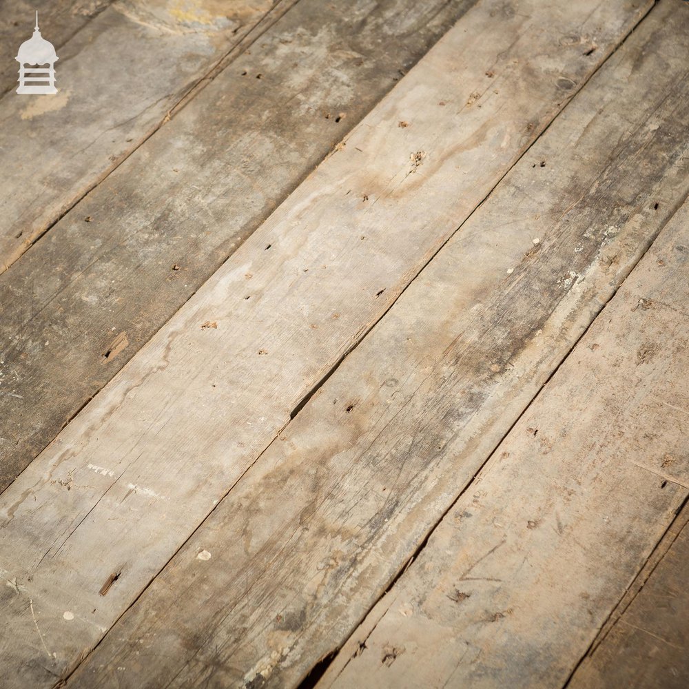 NR46321: Batch of 16 Square Meters of 19th C 6.5 Inch Wide Pine Floorboard