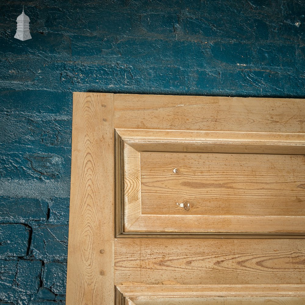 Panelled Internal Door, 8ft Tall, 19th C, Pine