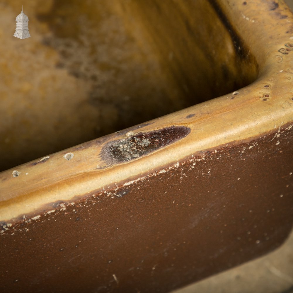 Trough Sink Planter, Worn Salt Glaze, Stamped ‘Hurlford by Kilmarnock’
