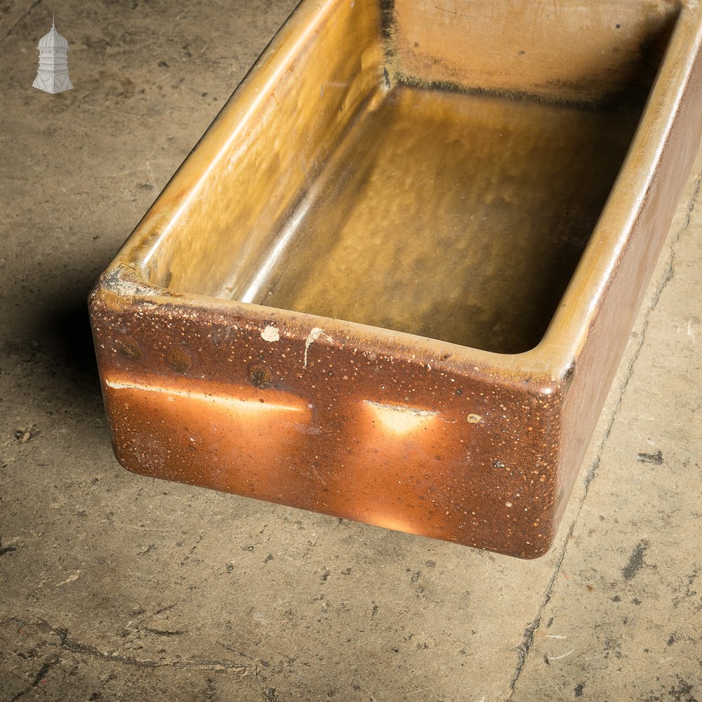 Trough Sink Planter, Worn Salt Glaze, Stamped ‘Hurlford by Kilmarnock’