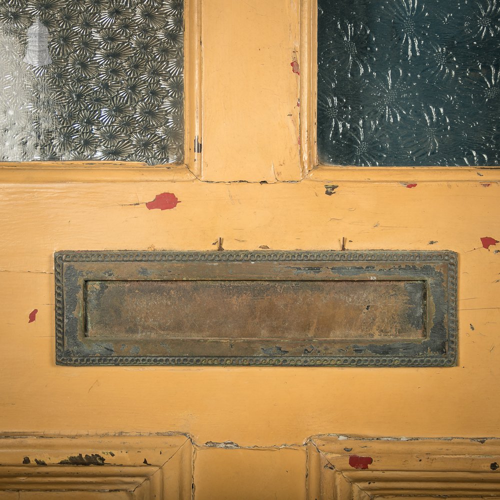 Glazed Paneled Door, With Door Hardware and Textured Glass