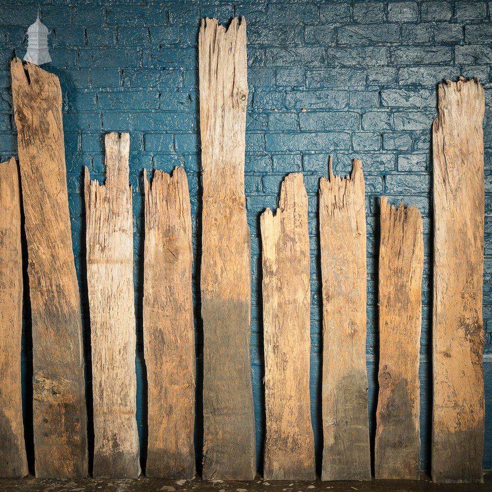Batch of 50 Weathered Oak Pilings - 15 Square Metres