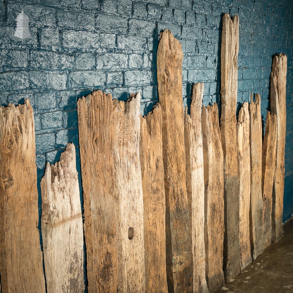 Batch of 50 Weathered Oak Pilings - 15 Square Metres