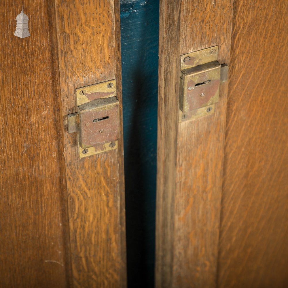 Pair of Small Oak Victorian Cupboard Doors