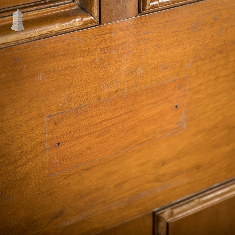 Mahogany Paneled Doors, Set of 3 19th C Hardwood, Gunstock, 4 Panel Doors