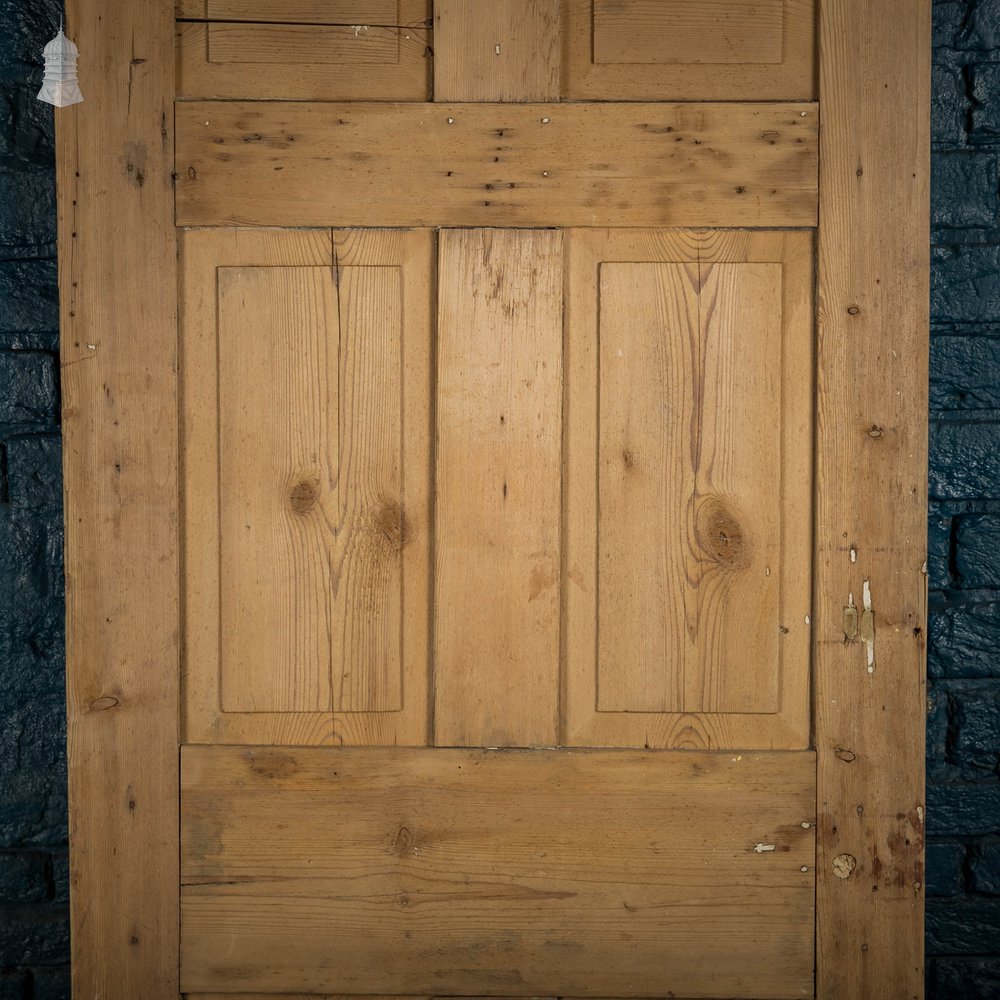 Pine Paneled Door, 18th C 6 Panel