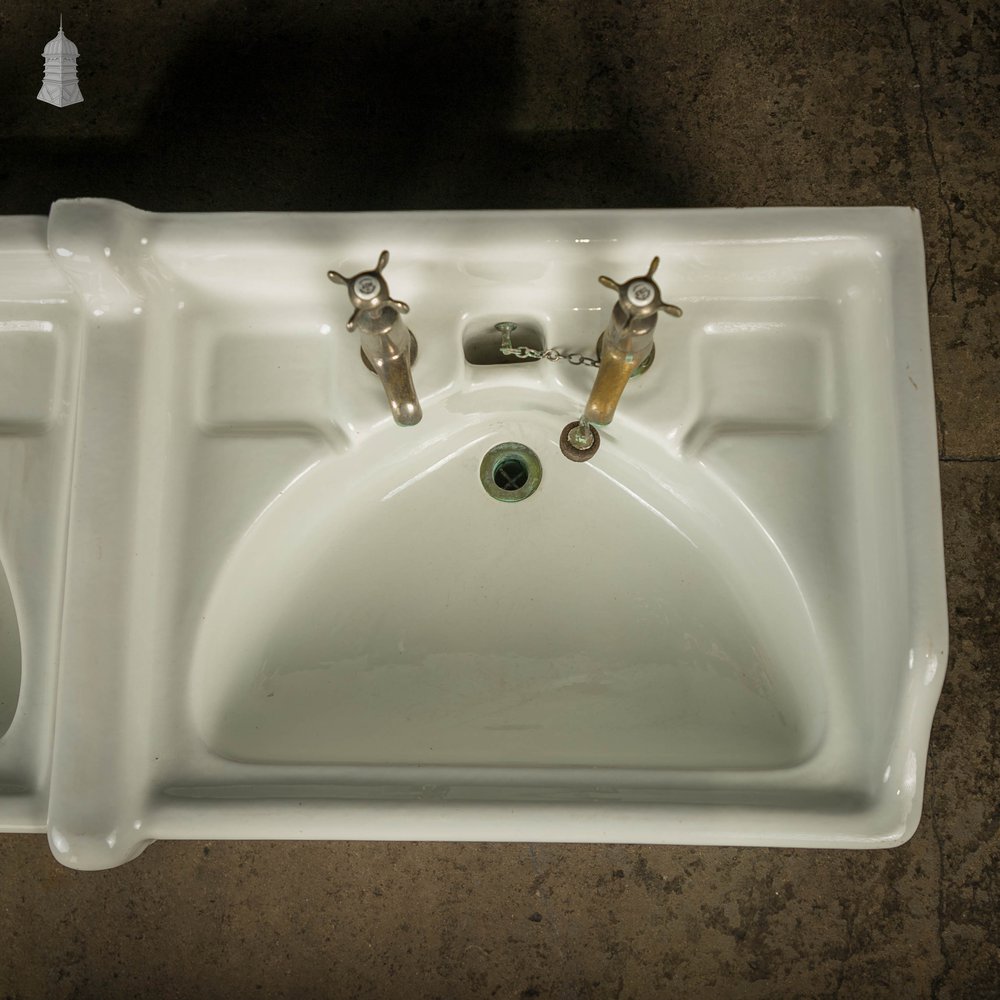Interlocking Wash Basins, His and Hers Deco Sinks, Pair