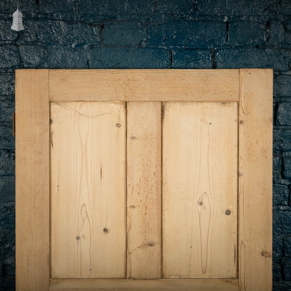 Pine Paneled Door, 4 Panel Victorian Cupboard Door