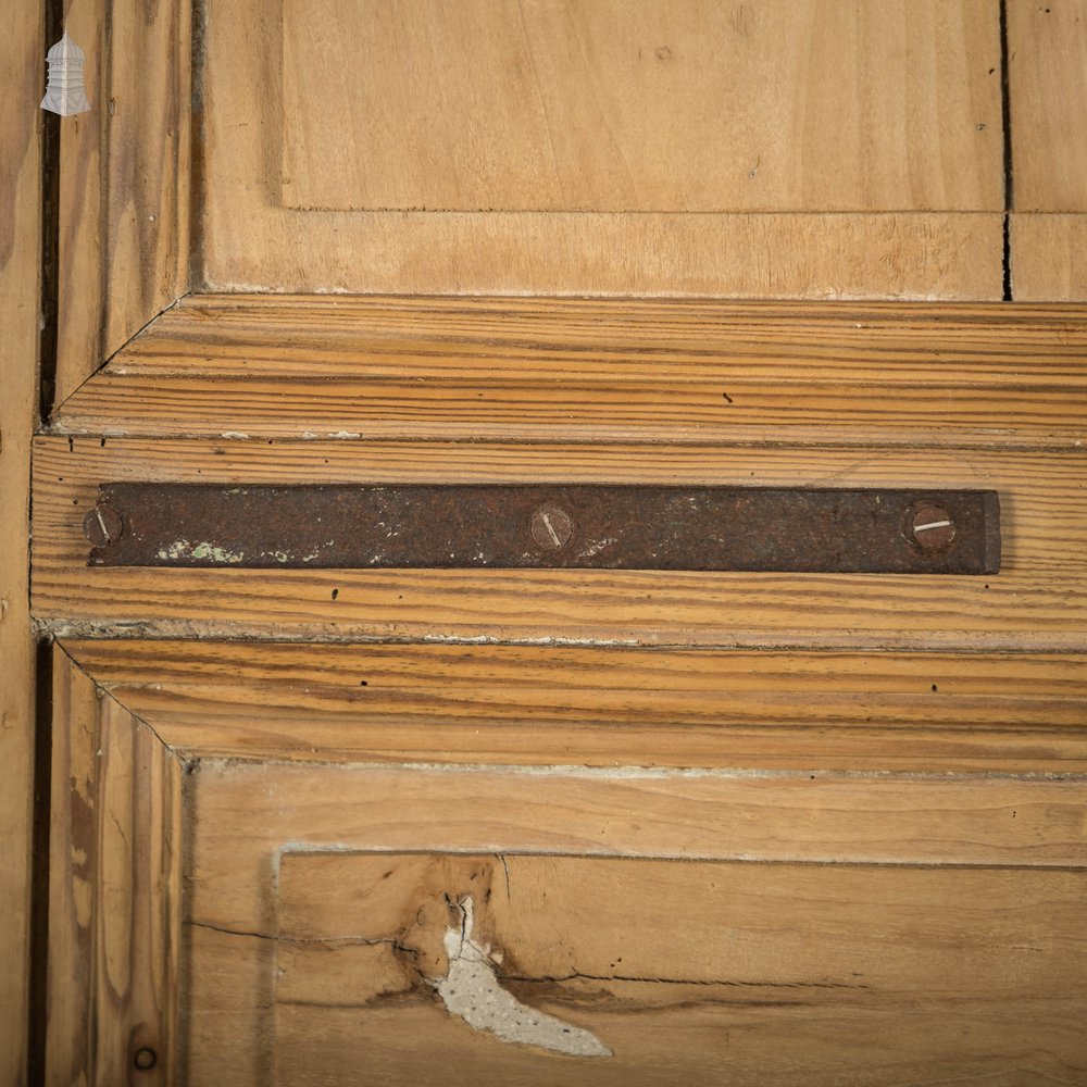 Pine Paneled Door, French 3 Panel Victorian