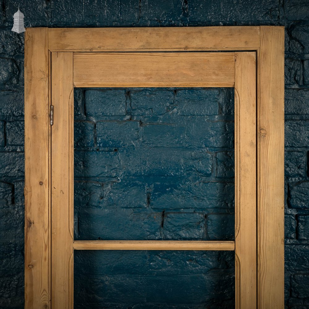 Glazed Pine Door, Victorian Cupboard door and Frame With Horizontal Glazing Bars