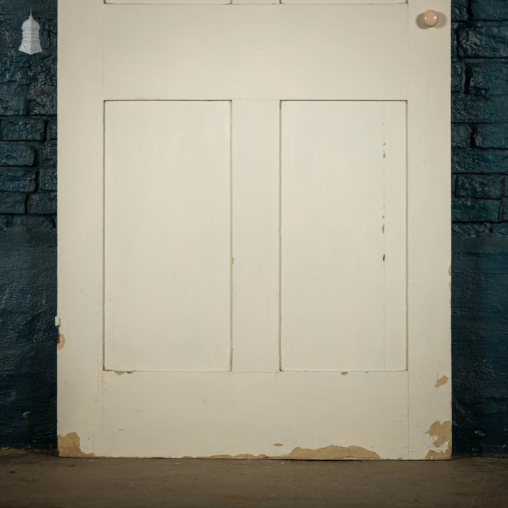 Pine Paneled Door, 4 Panel White Painted