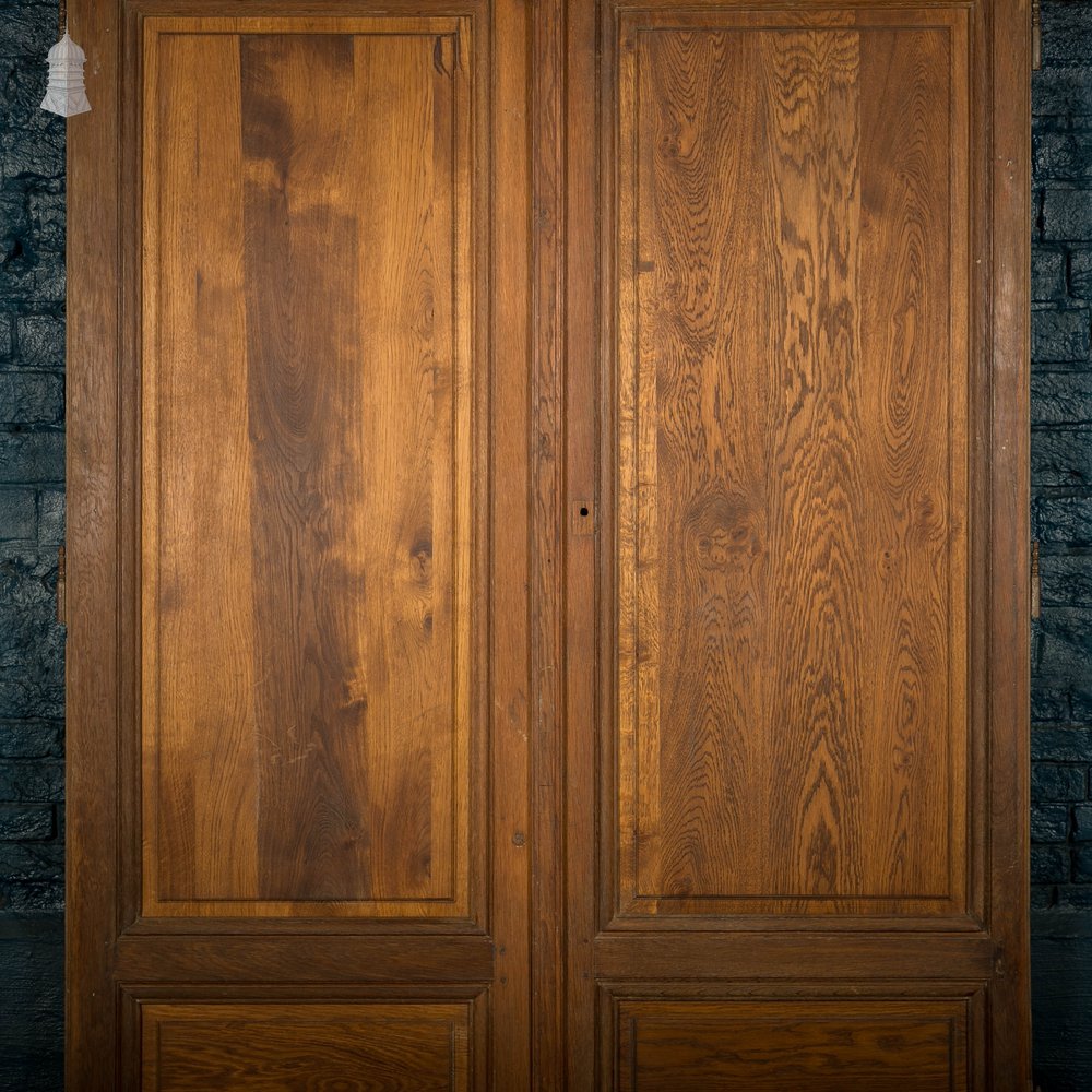 Oak Cupboard Doors, Moulded 2 Panel Pair