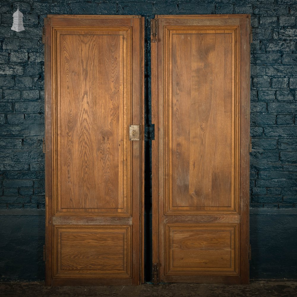 Oak Cupboard Doors, Moulded 2 Panel Pair