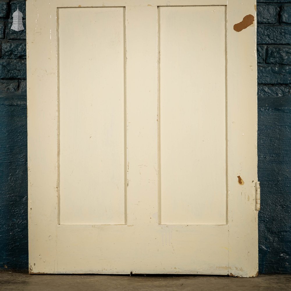 Pine Paneled Door, Victorian, White Painted 4 Panel