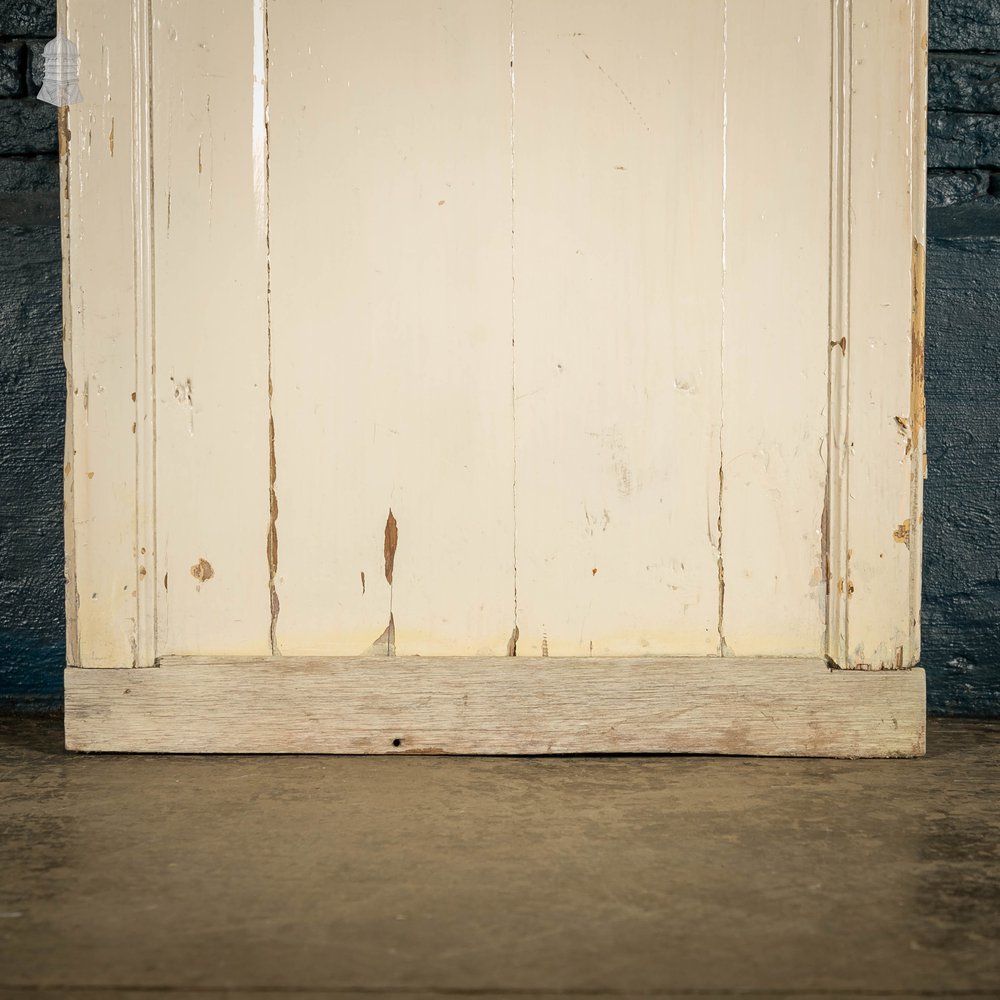 Plank and Ledge Door, 19th C French with White Painted Finish