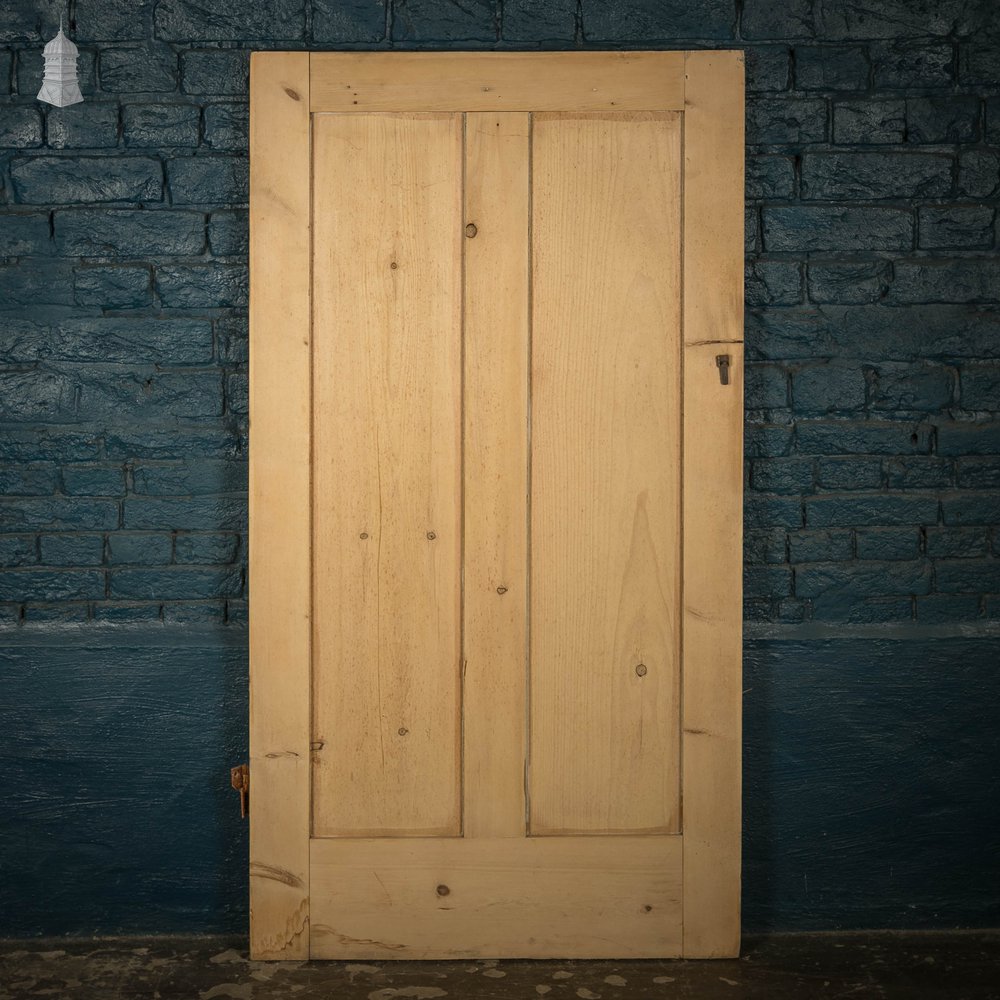 Pine Panelled Door, Victorian 2 Panel Cupboard Door