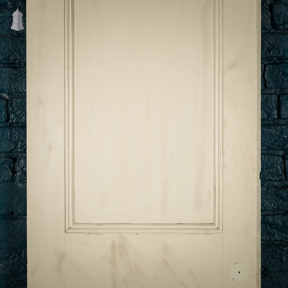 Pine Panelled Door, White Painted, 2 Panel