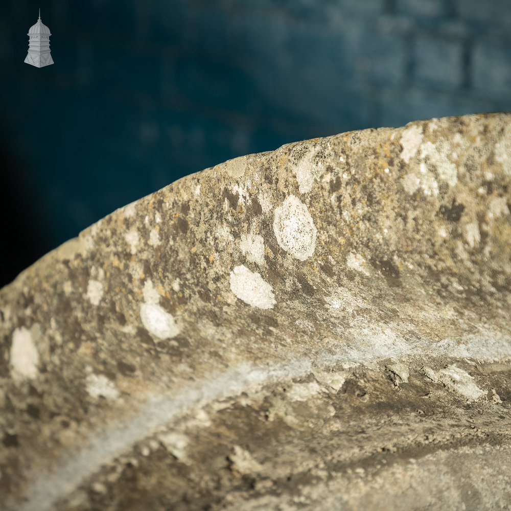 Cider Press Mill Stone, Antique Weathered Sandstone Millstone, Diameter Over 7 Feet