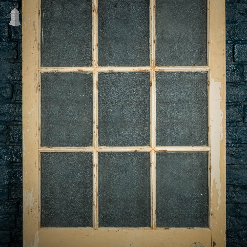 Half Glazed Door, 12 Textured Glass Panels and Moulded Pine