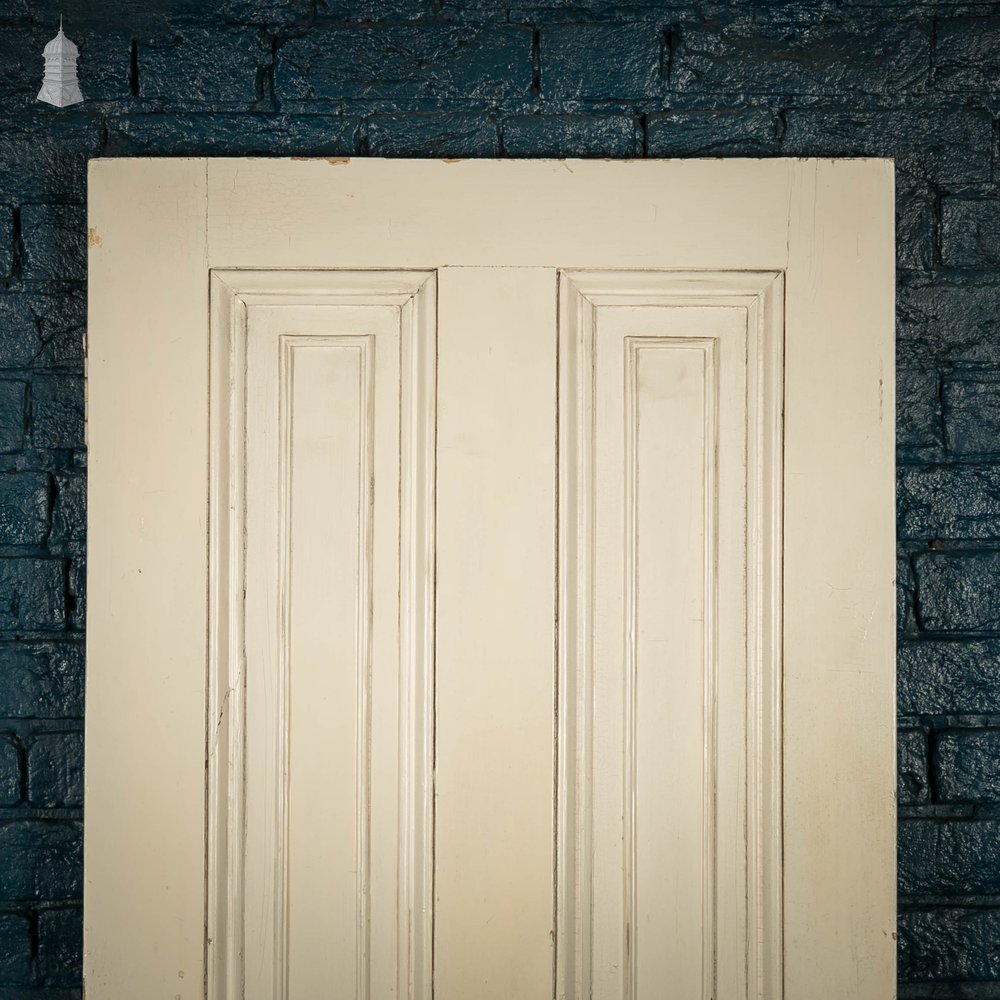 Pine Panelled Door, Victorian Moulded 4 Panel