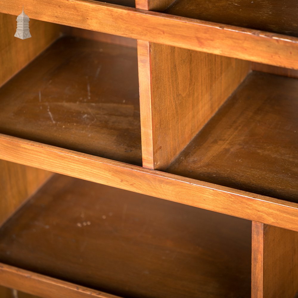 Tambour Front Cabinet, Mahogany and Oak Construction with internal pigeonhole shelving from a liner.