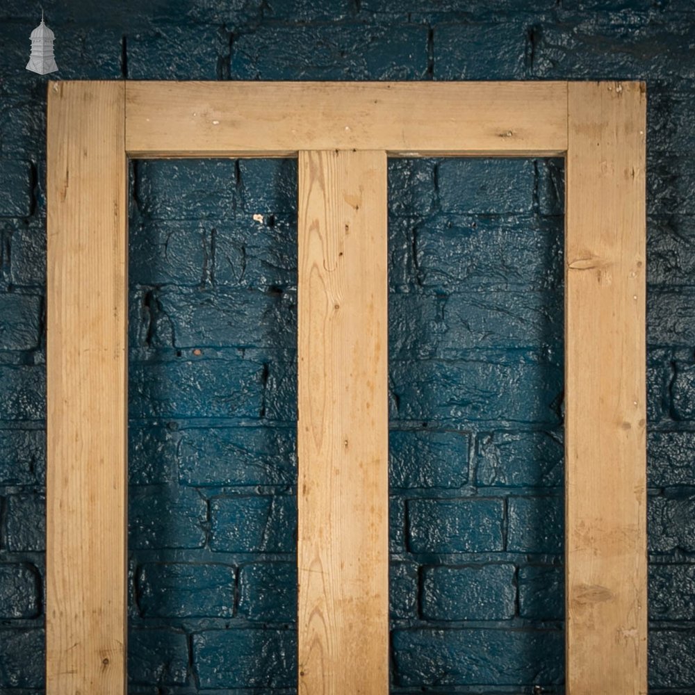 Half Glazed Door, 19th C Pine 4 Panel