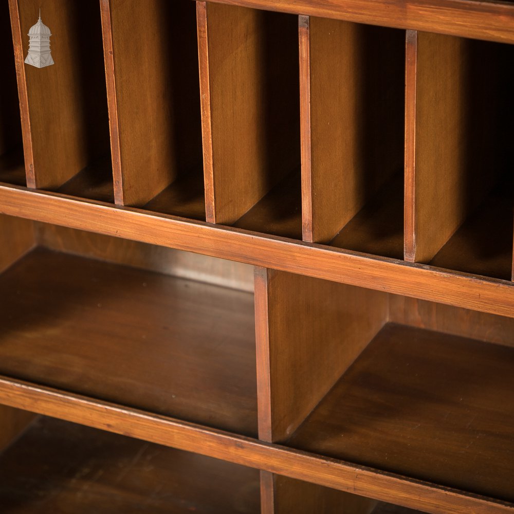 Tambour Front Cabinet, Mahogany and Oak Construction with internal pigeonhole shelving from a liner