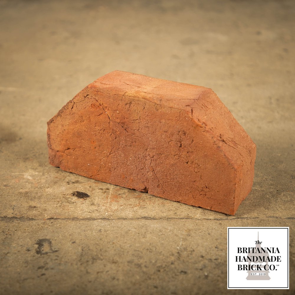 2 1/2" Double Cant Handmade Red Brick, Period Style Coping Brick
