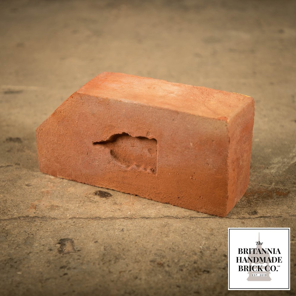 2 1/2" Single Cant Handmade Red Brick, Period Style Coping Brick