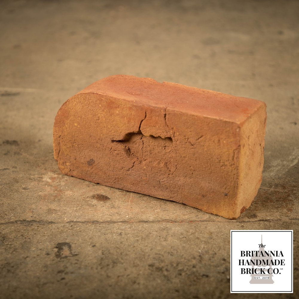 2 1/2" Single Bullnose Handmade Red Brick, Period Style Wall Bricks