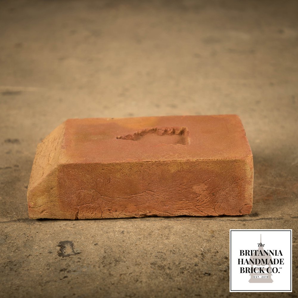 2 5/8" Cant Header Brick Handmade Red Brick, Period Style Header Bricks