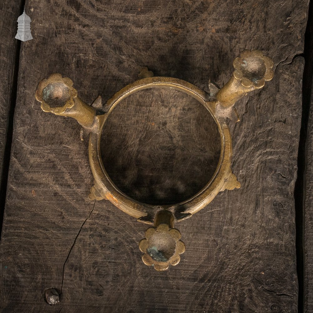 Onyx Banded Sphere, on a brass tripod base