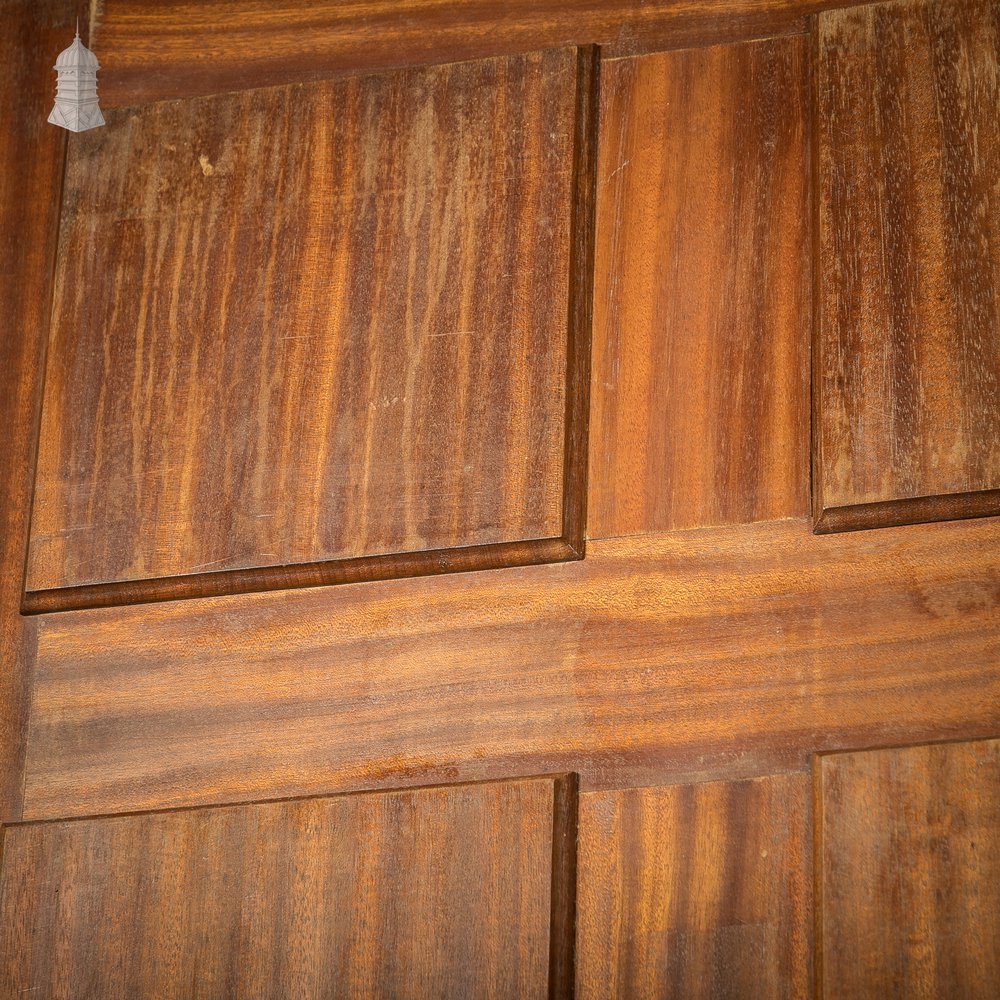 Paneled Hardwood Double Doors, Early 20th C, Mahogany