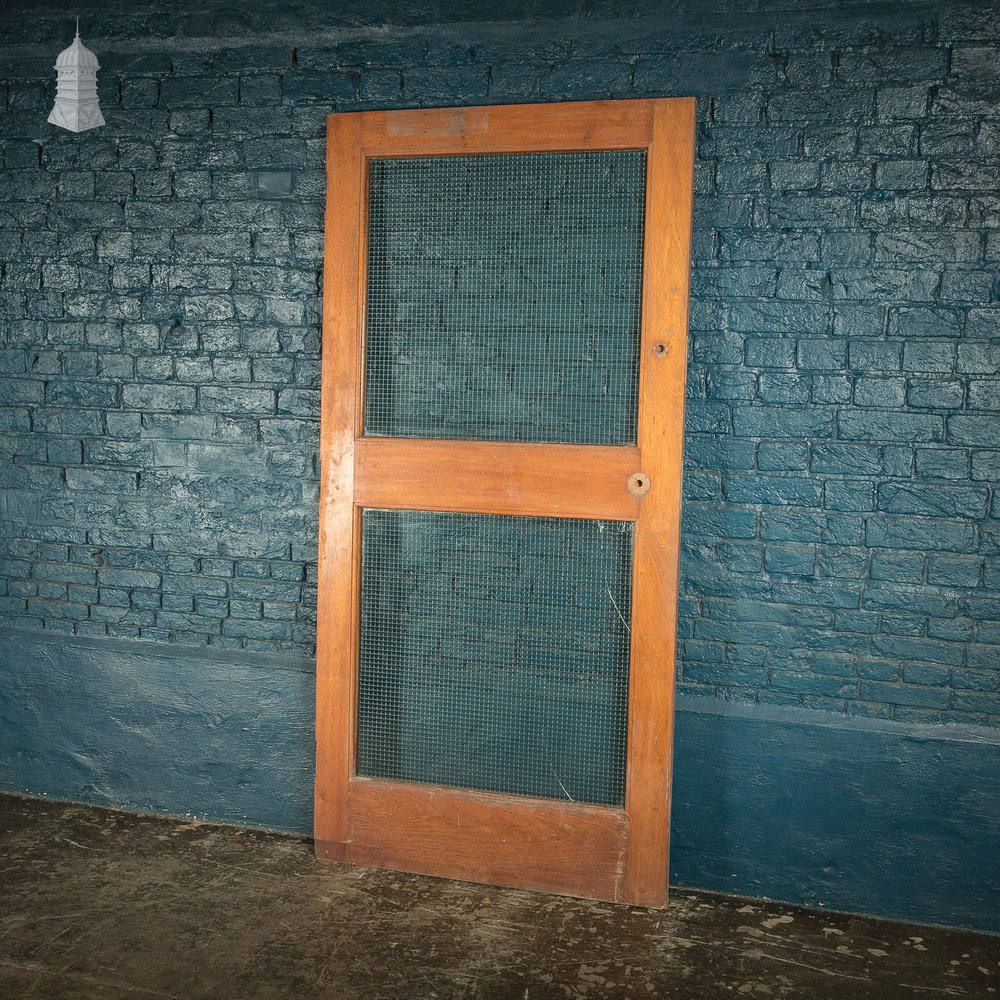 Glazed Internal Door, Mahogany with Wired Glass
