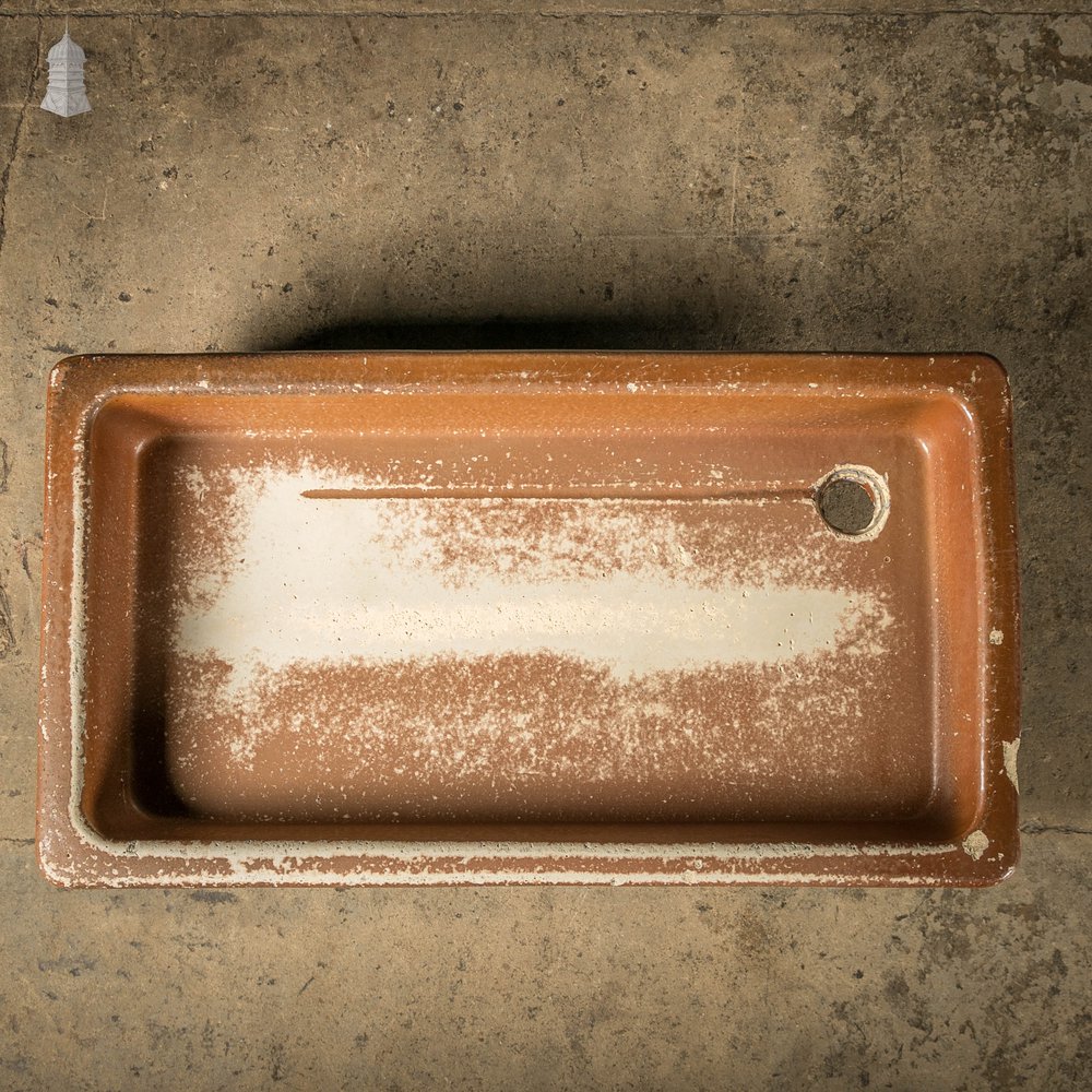 Edwardian Trough Sink, Shallow Salt Glazed