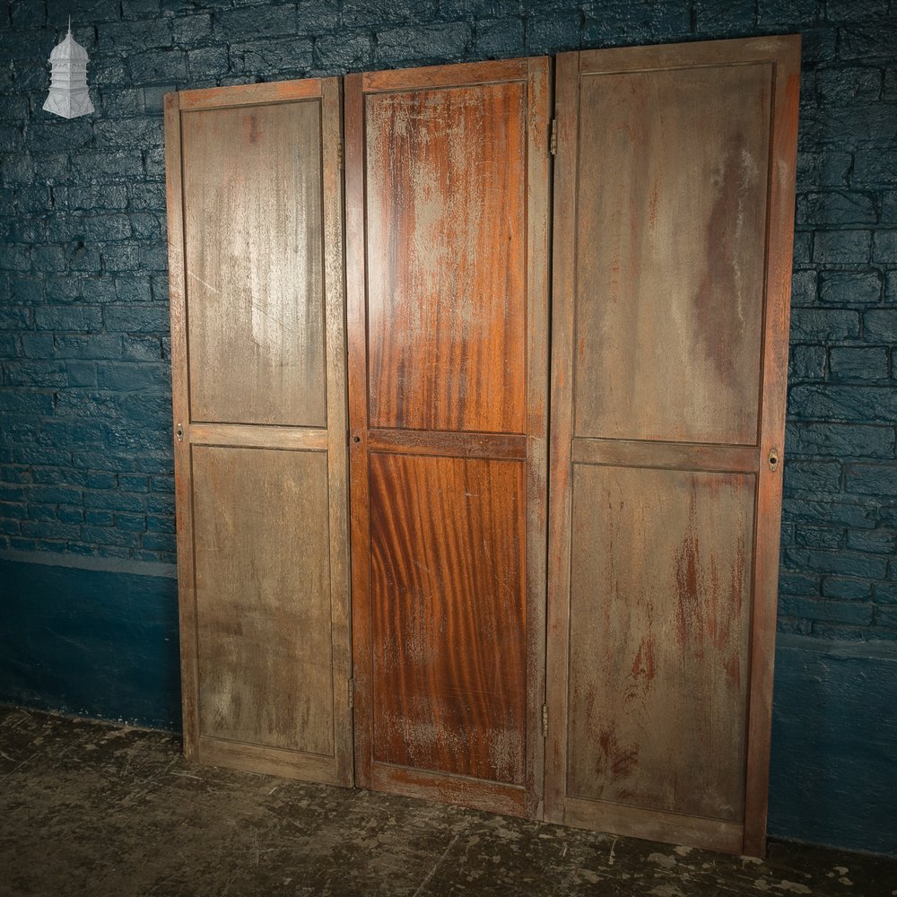 Shaker Style Cupboard Doors, Set of three, two panel Mahogany