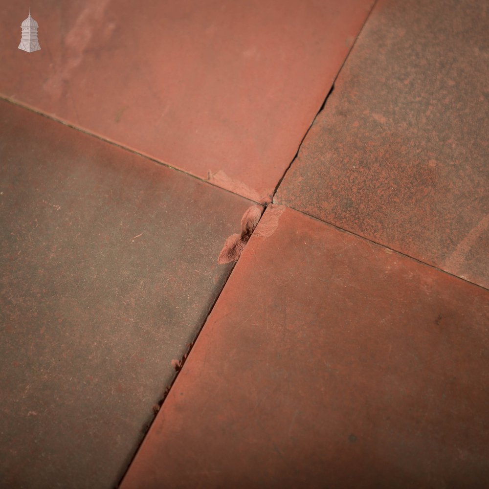 6” x 6” Quarry Tiles, Batch of 217 Reclaimed Red Floor Tiles - 4.8 Square Meters