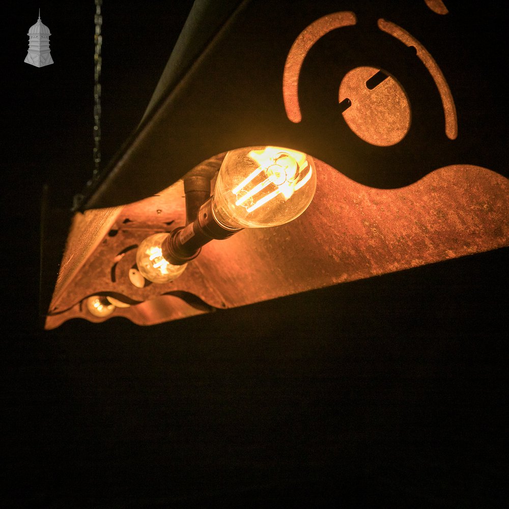 Hanging industrial light fixture repurposed G.E.C Explosion Proof Factory Lamp