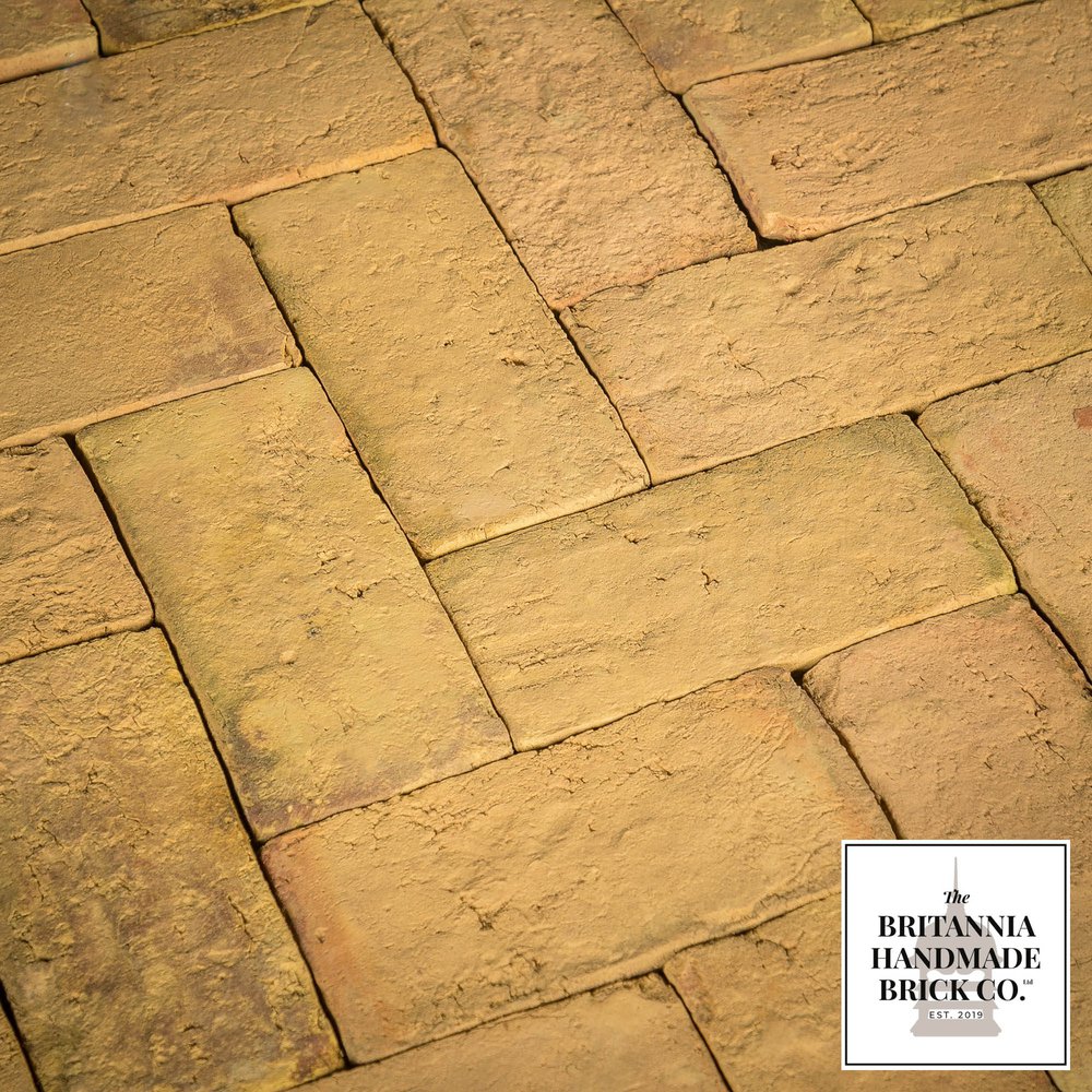 Cut Floor Bricks, ‘Britannia Bricks’ New handmade buff 9” x 4.5”, Batch of 1000 - 26 Square Metres