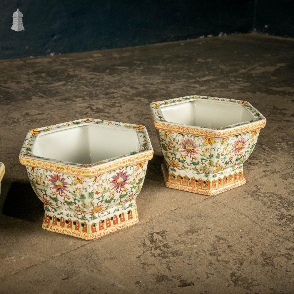 Oriental Hexagonal Bowls, Set of 6, Early 20th C