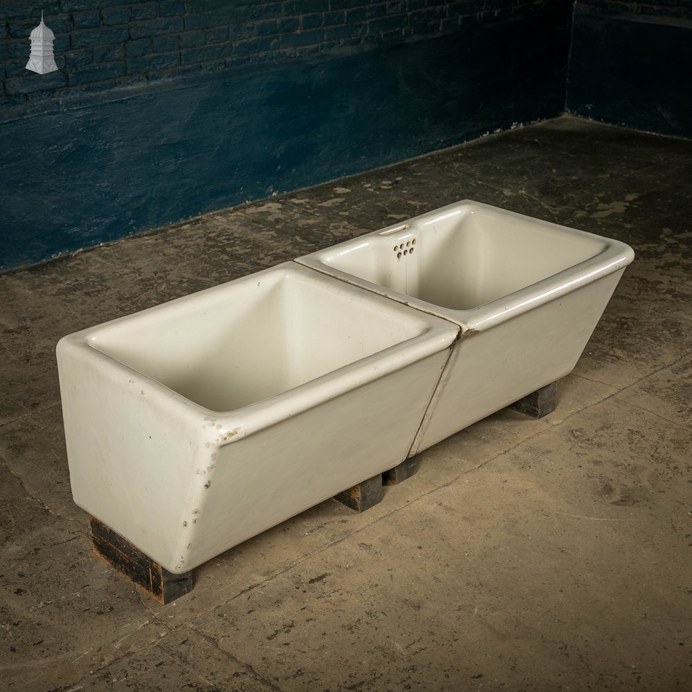 Belfast Laundry Sinks, Pair of 19th C Butler Sinks