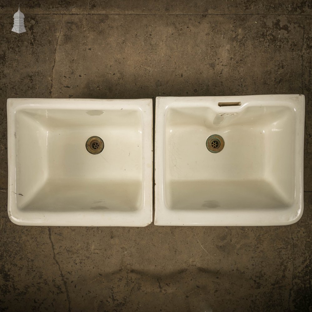 Belfast Laundry Sinks, Pair of 19th C Butler Sinks