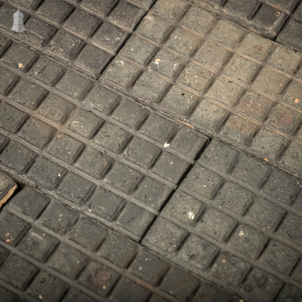 Chocolate Bar Pavers, Reclaimed 32 Block Stable Bricks, Staffordshire Blue Floor Bricks, Batch of 96 – 3.2 Square Metres