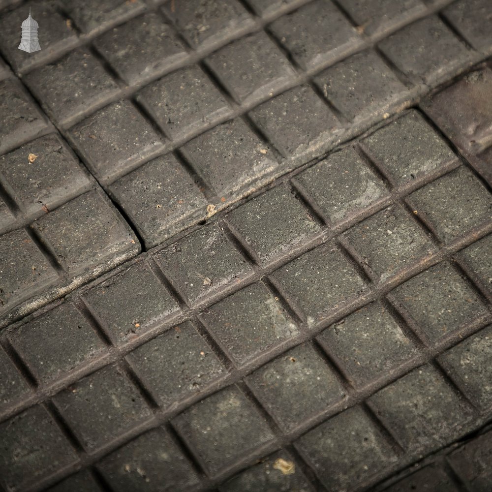 Chocolate Bar Pavers, Reclaimed 32 Block Stable Bricks, Staffordshire Blue Floor Bricks, Batch of 96 – 3.2 Square Metres