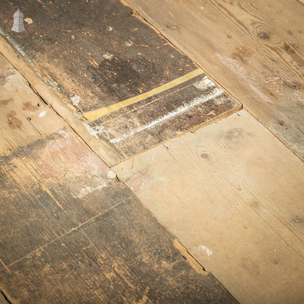 Reclaimed Pine Floorboards, 8.75" Wide Original Georgian Floorboards, Batch of 35 Square Metres
