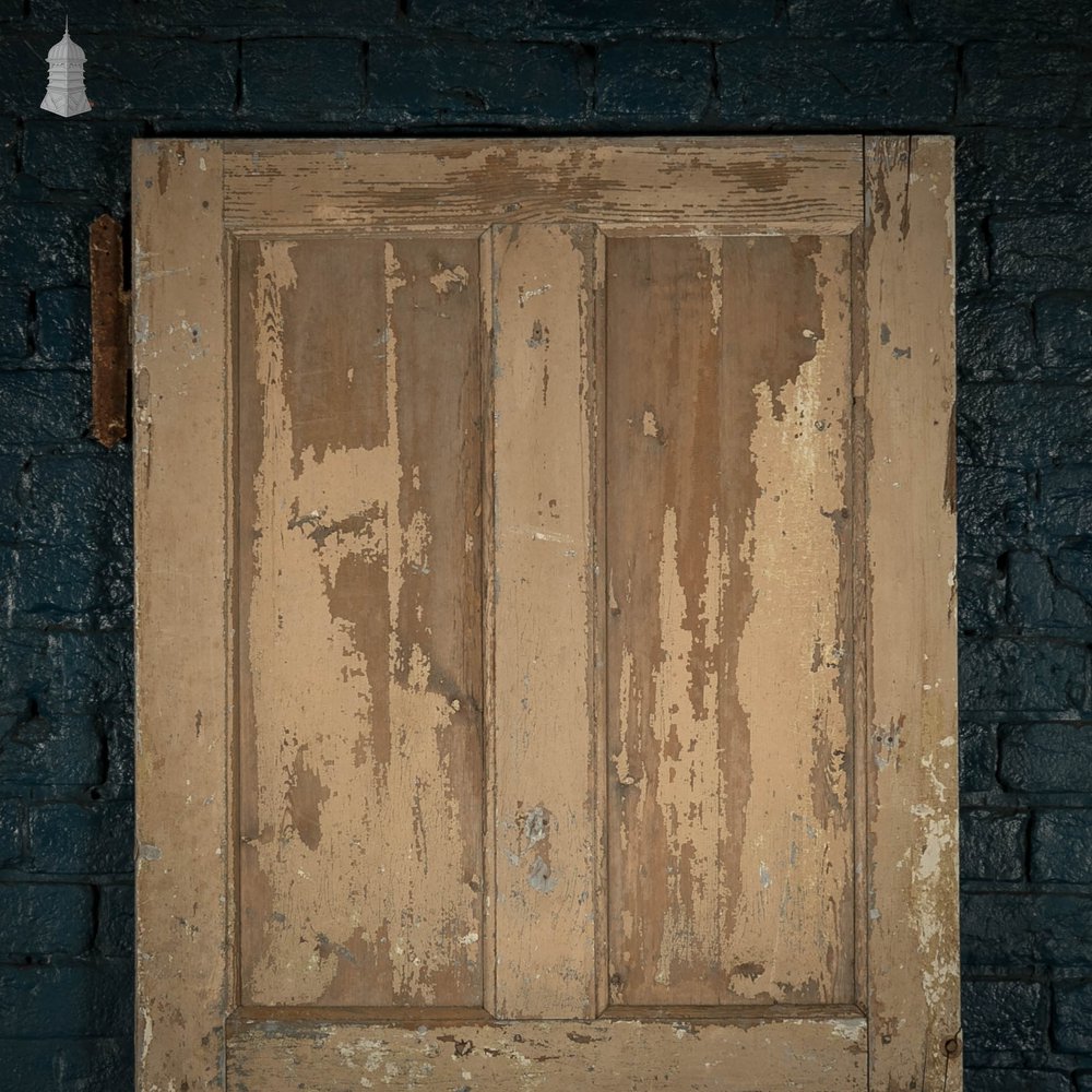 Pine Panelled Door, 4 Panel Blue Painted