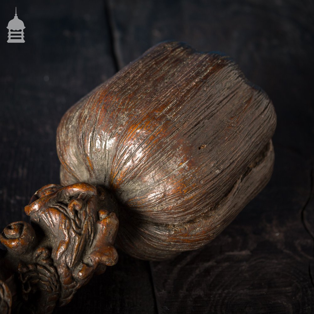 Ceremonial Mace, Intricately Carved Hardwood