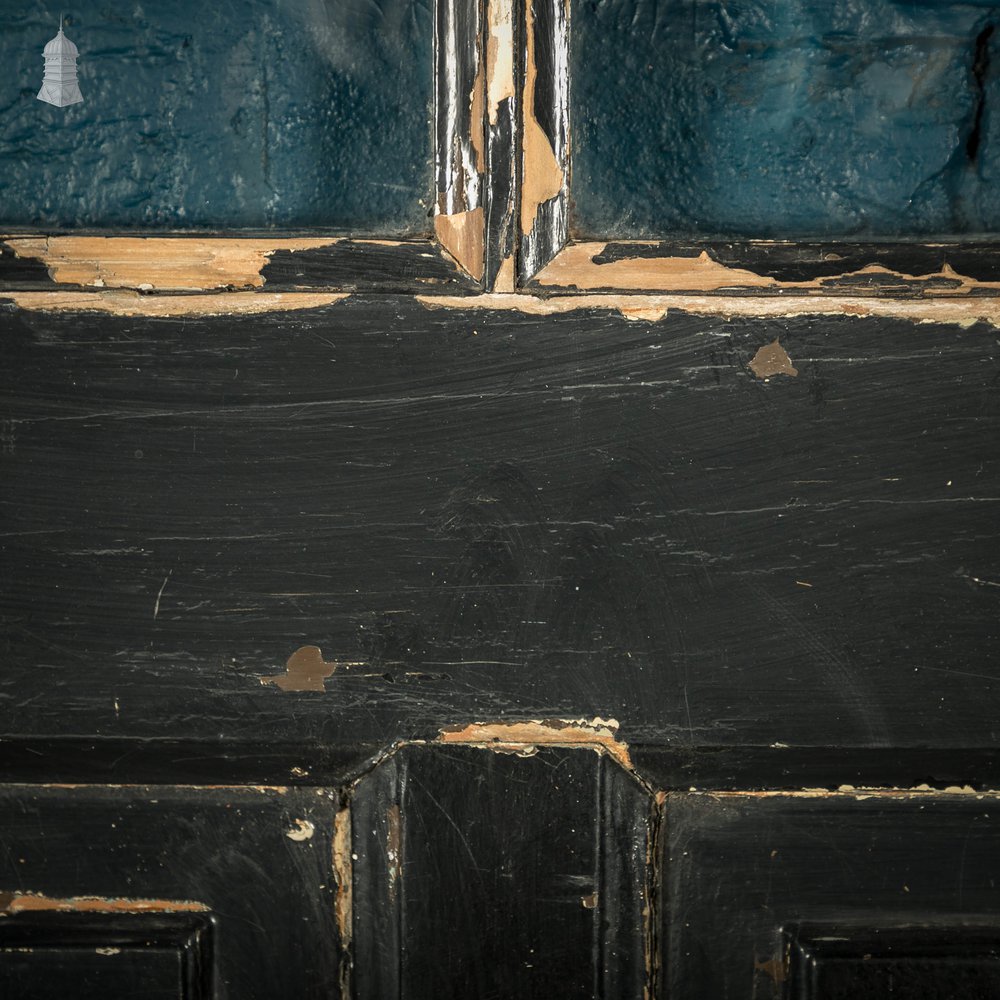 Half Glazed Door, Victorian Panelled Distressed Paint Finish
